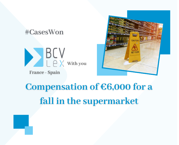 compensation fall supermarket